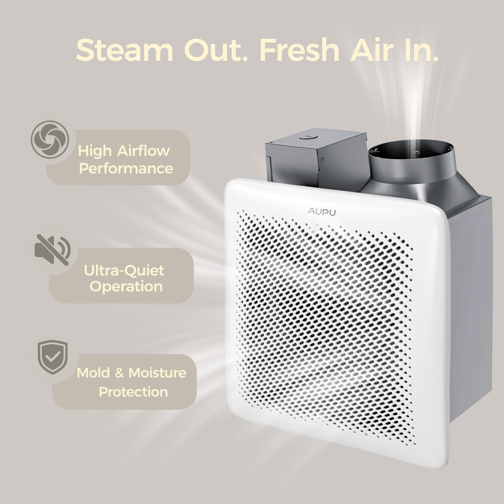 AUPU BreezeCore AC Bathroom Exhaust Fan