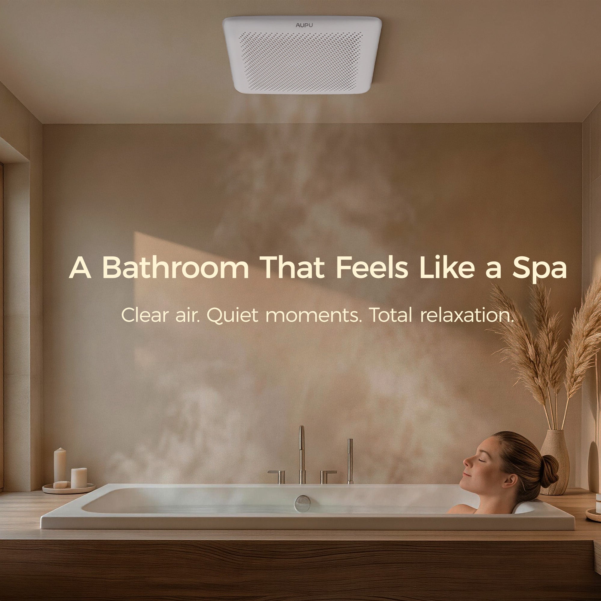 AUPU SilentFlow DC Smart Bathroom Exhaust Fan